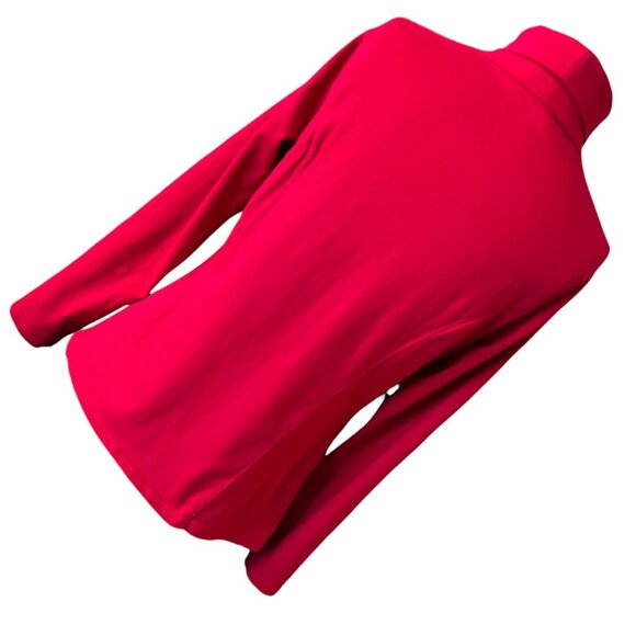Two Coldwater Creek Supima Cotton Knit Turtleneck S (6-8) Blue & Red Long Sleeve - Picture 5 of 13
